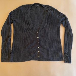 Eileen Fisher Button Down Ridged Cardigan